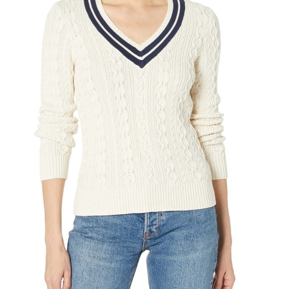 Polo Ralph Lauren Sweaters - Polo Ralph Lauren Cable Knit Cricket Jumper 100% Cotton Womens Medium